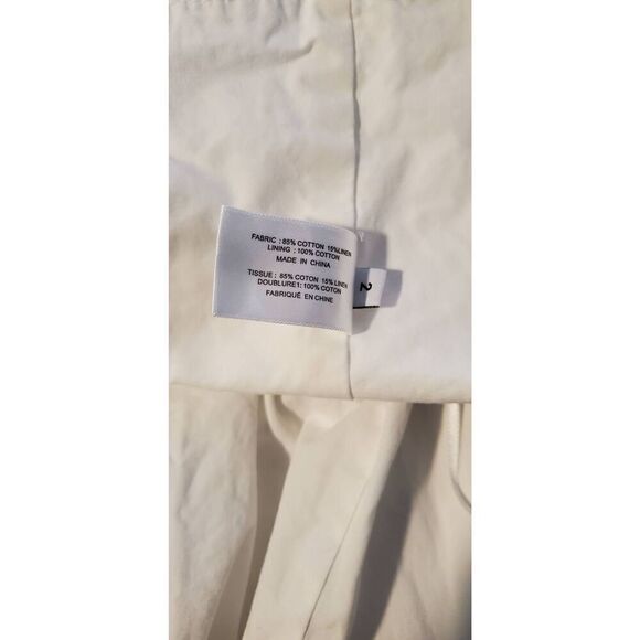 Proenza Schouler White Label Linen Front Zip Button Midi Dress Women’s Size 2 - Picture 12 of 15